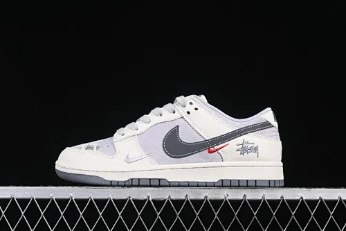 All categories Nk SB Dunk Series Nk SB Dunk Low High-end customized low-top sneakers Nk SB Dunk Low Stusi co-branded beige dark gray hook Anniversary high-end customized low-top casual sneakers DM6868-027